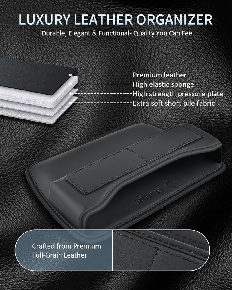 FLORICH Car Seat Gap Filler Organizer, Premium Leather Car Gap Filler for Car, Car Seat Organizer and Storages Between Seat Car Gap Filler Universal Fit for Car Suv Truck - Image 5